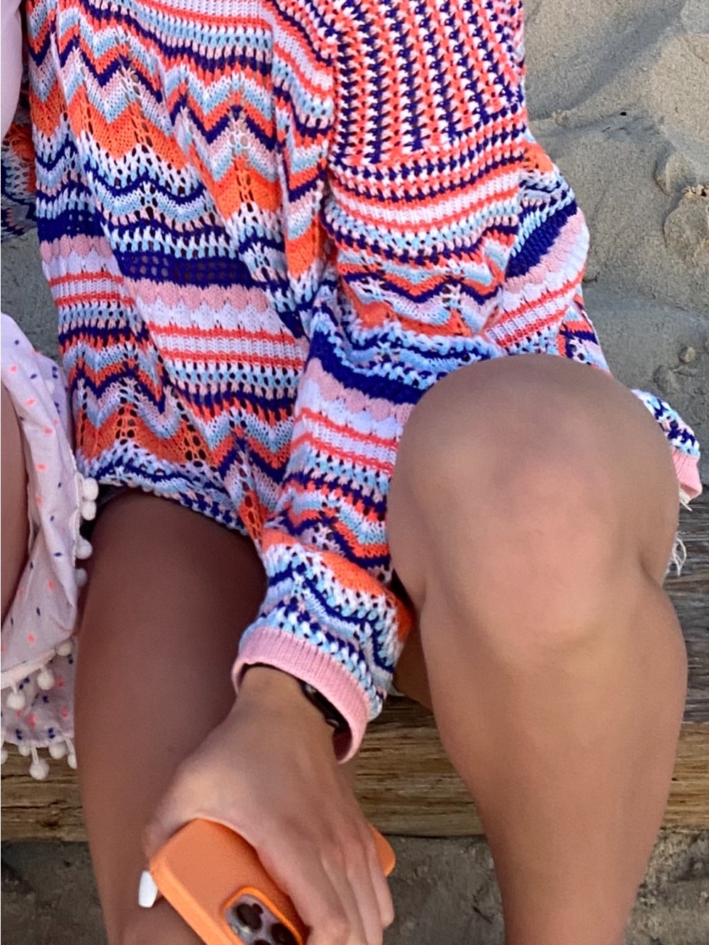 Lilly Pulitzer Multicolor Crewneck Sweater - Pink, Orange & Blue